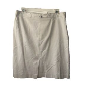 Ann Taylor Cream Pencil Skirt